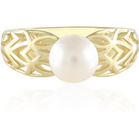 Weiße Süßwasserzuchtperlen-Goldring (Ornaments by de Melo) Weiße Süßwasserzuchtperlen-Goldring (Ornaments by de Melo)