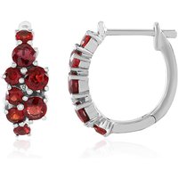 Tansania-Rubin-Silberohrringe Tansania-Rubin-Silberohrringe