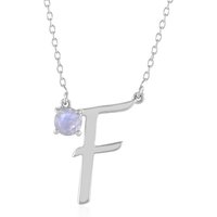 Regenbogen-Mondstein-Silbercollier Regenbogen-Mondstein-Silbercollier