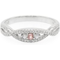 Padparadscha-Saphir-Silberring Padparadscha-Saphir-Silberring