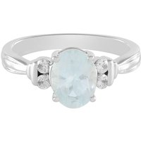 Brasilianischer Aquamarin-Silberring Brasilianischer Aquamarin-Silberring