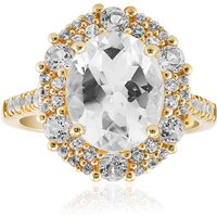 Weißer Topas-Silberring Weißer Topas-Silberring