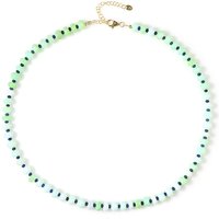 Äthiopischer Grüner Opal-Silberhalskette Äthiopischer Grüner Opal-Silberhalskette