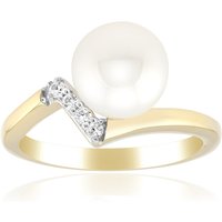 Weiße Süßwasserzuchtperlen-Silberring (TPC) Weiße Süßwasserzuchtperlen-Silberring (TPC)