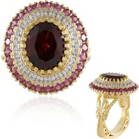 Indischer Granat-Silberring (Dallas Prince Designs) Indischer Granat-Silberring (Dallas Prince Designs)