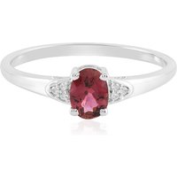 Brasilianischer Pinkfarbener Turmalin-Silberring Brasilianischer Pinkfarbener Turmalin-Silberring
