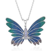 Tansanit-Silberhalskette (Adela Silber) Tansanit-Silberhalskette (Adela Silber)