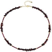 Mosambik-Granat-Silberhalskette Mosambik-Granat-Silberhalskette