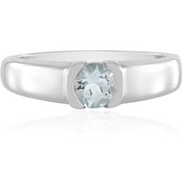 Brasilianischer Aquamarin-Silberring Brasilianischer Aquamarin-Silberring
