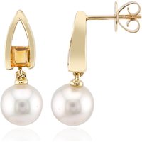 Weiße Südseeperlen-Goldohrringe (Michelle Albala) Weiße Südseeperlen-Goldohrringe (Michelle Albala)