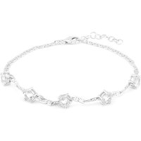 Weißer Topas-Silberarmband Weißer Topas-Silberarmband