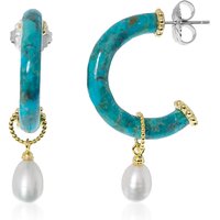 Blauer Kingman Mohave-Türkis-Silberohrringe (Dallas Prince Designs) Blauer Kingman Mohave-Türkis-Silberohrringe (Dallas Prince Designs)