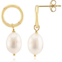 Weiße Süßwasserzuchtperlen-Silberohrringe Weiße Süßwasserzuchtperlen-Silberohrringe