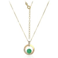 Grüner Achat-Silberhalskette Grüner Achat-Silberhalskette