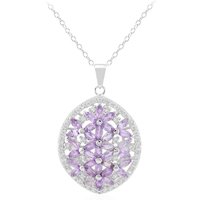 Amethyst-Silberhalskette Amethyst-Silberhalskette