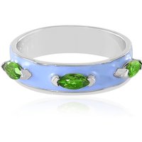 Russischer Diopsid-Silberring Russischer Diopsid-Silberring