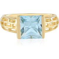 Himmelblauer Topas-Silberring (Ornaments by de Melo) Himmelblauer Topas-Silberring (Ornaments by de Melo)