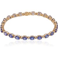 AAA-Tansanit-Goldarmband AAA-Tansanit-Goldarmband