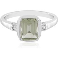 Grüner Amethyst-Silberring Grüner Amethyst-Silberring