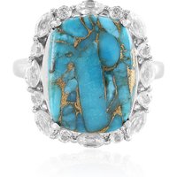 Blauer Mohave-Kupfer-Türkis-Silberring (Faszination Türkis) Blauer Mohave-Kupfer-Türkis-Silberring (Faszination Türkis)