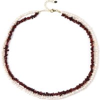 Edelstein-Silberhalskette Edelstein-Silberhalskette