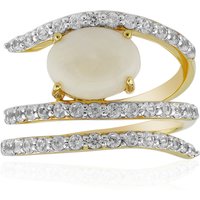 Weißer Opal-Silberring Weißer Opal-Silberring