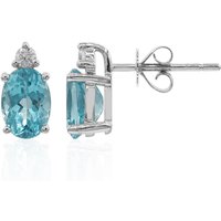 Blauer Apatit-Goldohrringe Blauer Apatit-Goldohrringe