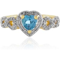 Schweizblauer Topas-Silberring (M de Luca) Schweizblauer Topas-Silberring (M de Luca)