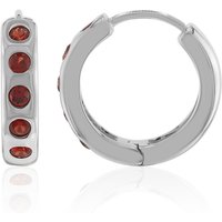 Tansania-Rubin-Silberohrringe Tansania-Rubin-Silberohrringe