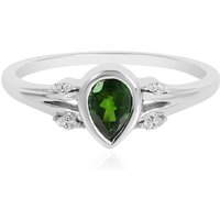 Russischer Diopsid-Silberring Russischer Diopsid-Silberring