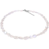 Regenbogen-Mondstein-Silberhalskette Regenbogen-Mondstein-Silberhalskette