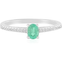 Russischer Smaragd-Silberring (Adela Silber) Russischer Smaragd-Silberring (Adela Silber)