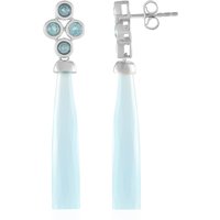 Aqua-Chalzedon-Silberohrringe (KM by Juwelo) Aqua-Chalzedon-Silberohrringe (KM by Juwelo)