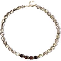 Rauchquarz-Silberhalskette Rauchquarz-Silberhalskette
