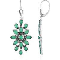 Grüner Onyx-Silberohrringe (Desert Chic) Grüner Onyx-Silberohrringe (Desert Chic)