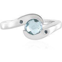 Himmelblauer Topas-Silberring Himmelblauer Topas-Silberring