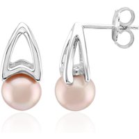 Purpurfarbene Ming-Perlen-Silberohrringe (TPC) Purpurfarbene Ming-Perlen-Silberohrringe (TPC)