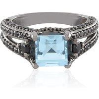 Himmelblauer Topas-Silberring Himmelblauer Topas-Silberring