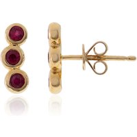 AAA-Mosambik-Rubin-Goldohrringe (CIRARI) AAA-Mosambik-Rubin-Goldohrringe (CIRARI)