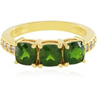 Russischer Diopsid-Silberring Russischer Diopsid-Silberring