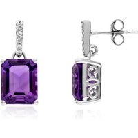 Marokkanischer Amethyst-Silberohrringe Marokkanischer Amethyst-Silberohrringe
