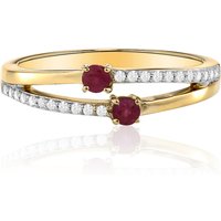 Roter Beryll-Goldring Roter Beryll-Goldring