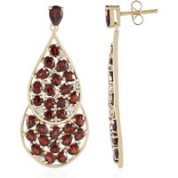 Mosambik-Granat-Silberohrringe Mosambik-Granat-Silberohrringe