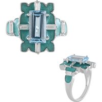 Himmelblauer Topas-Silberring (Adela Silber) Himmelblauer Topas-Silberring (Adela Silber)