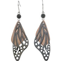 Schwarzer Diamant-Silberohrringe Schwarzer Diamant-Silberohrringe