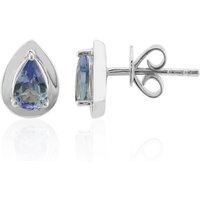 Nicht erhitzter Tansanit-Silberohrringe (Pallanova) Nicht erhitzter Tansanit-Silberohrringe (Pallanova)