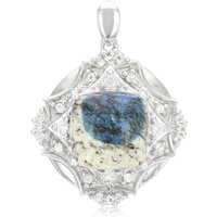 K2-Azurit-Silberanhänger K2-Azurit-Silberanhänger