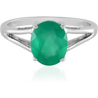 Grüner Onyx-Silberring Grüner Onyx-Silberring