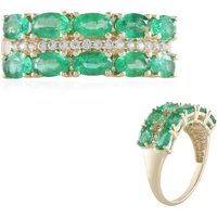 Äthiopischer Smaragd-Goldring Äthiopischer Smaragd-Goldring