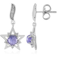 Tansanit-Silberohrringe Tansanit-Silberohrringe